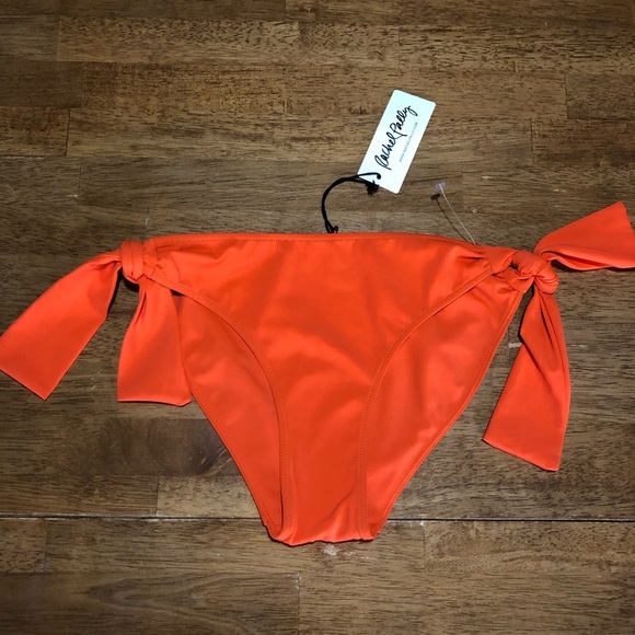 Rachel Pally NWT Women’s Swimwear Malibu Orange Side Tide Bottoms L - Picture 3 of 8